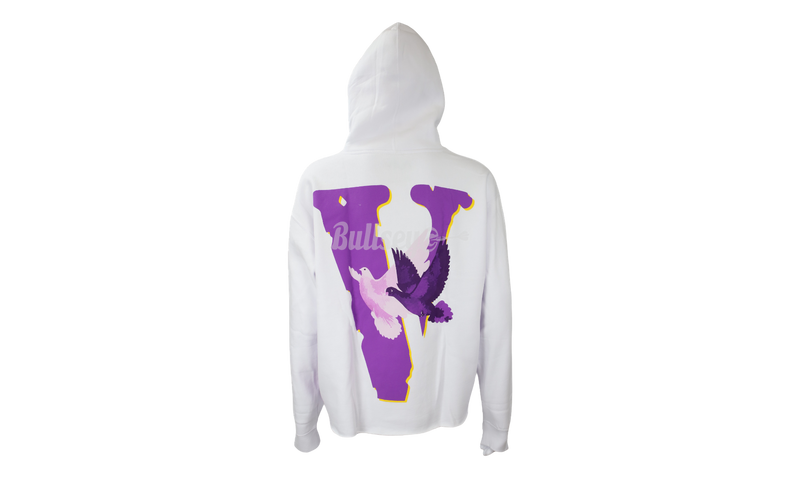 VLone x NAV "Doves" White Hoodie-tie-fastening open-toe sandals