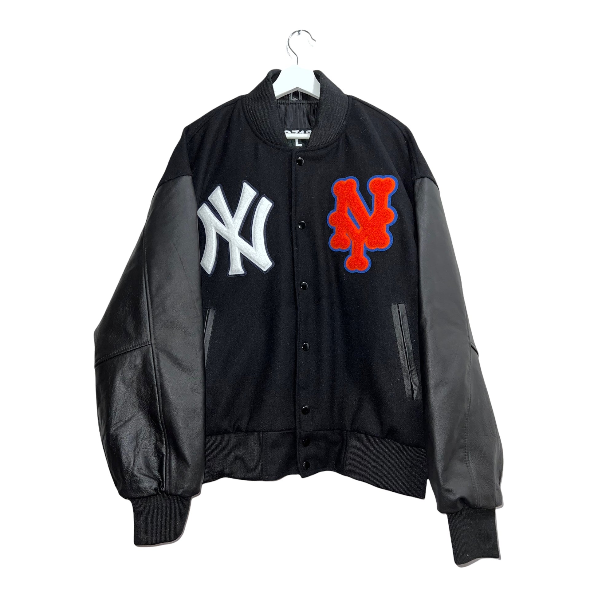 New York x NY Varsity Wool & Leather Jacket – Q718