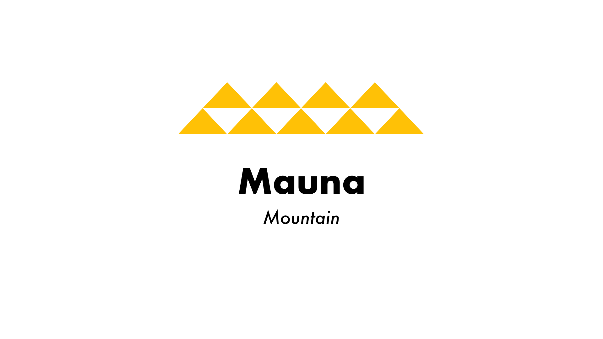 Mauna or mountain Hawaiian design