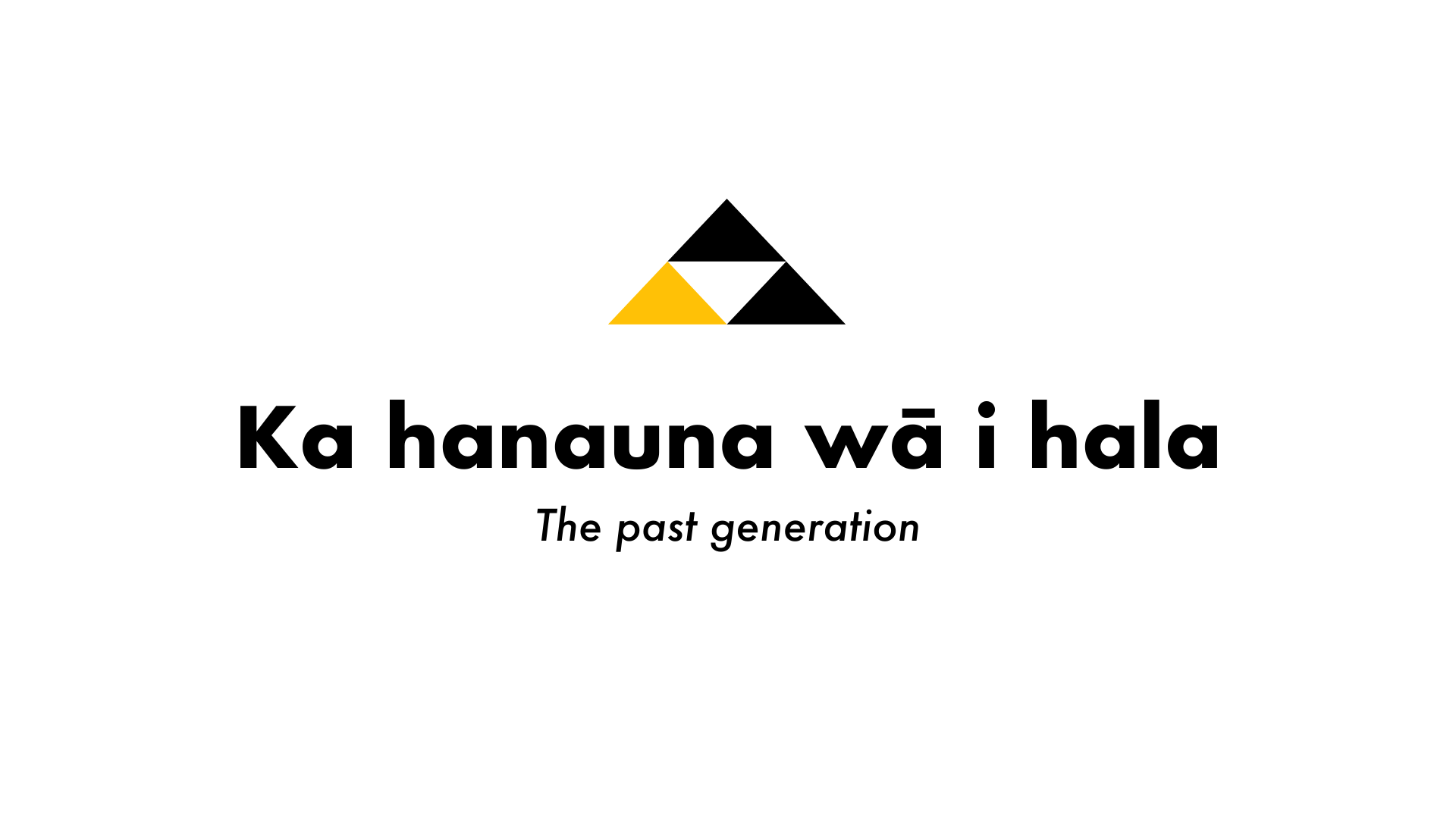 The past generation Maoli logo design