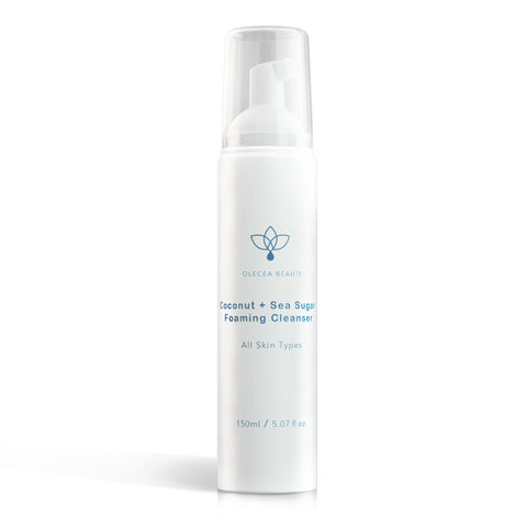 Olecea Coconut + Sea Sugar Foaming Cleanser, the best face wash for wrinkles