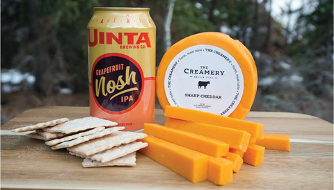 The Creamery Sharp Cheddar and Uinta Brewing Co. Hazy Nosh India Pale Ale 