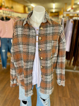 Luna Plaid Button Up Shacket