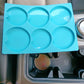 6 Cavity Geode Car Coaster Resin Silicone Mold B105A