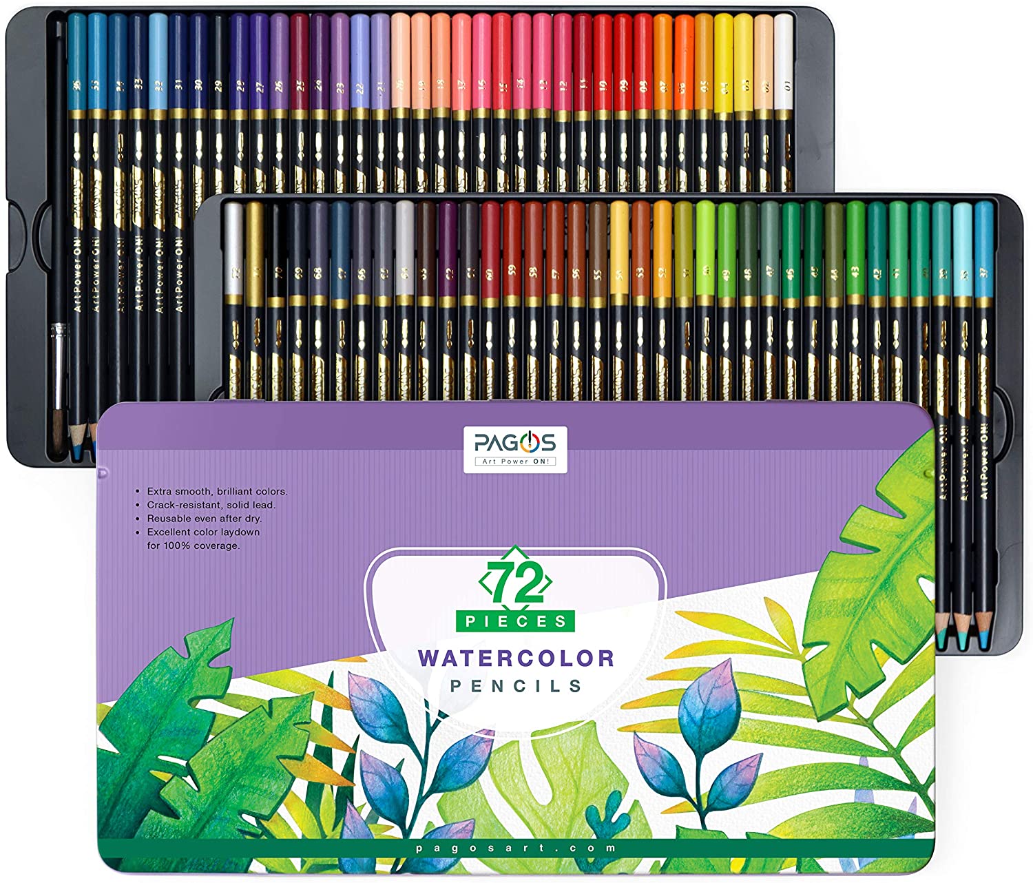 Simpático Artículos de primera necesidad fresa Watercolor Pencils 72 Pieces Set – Pagos Art