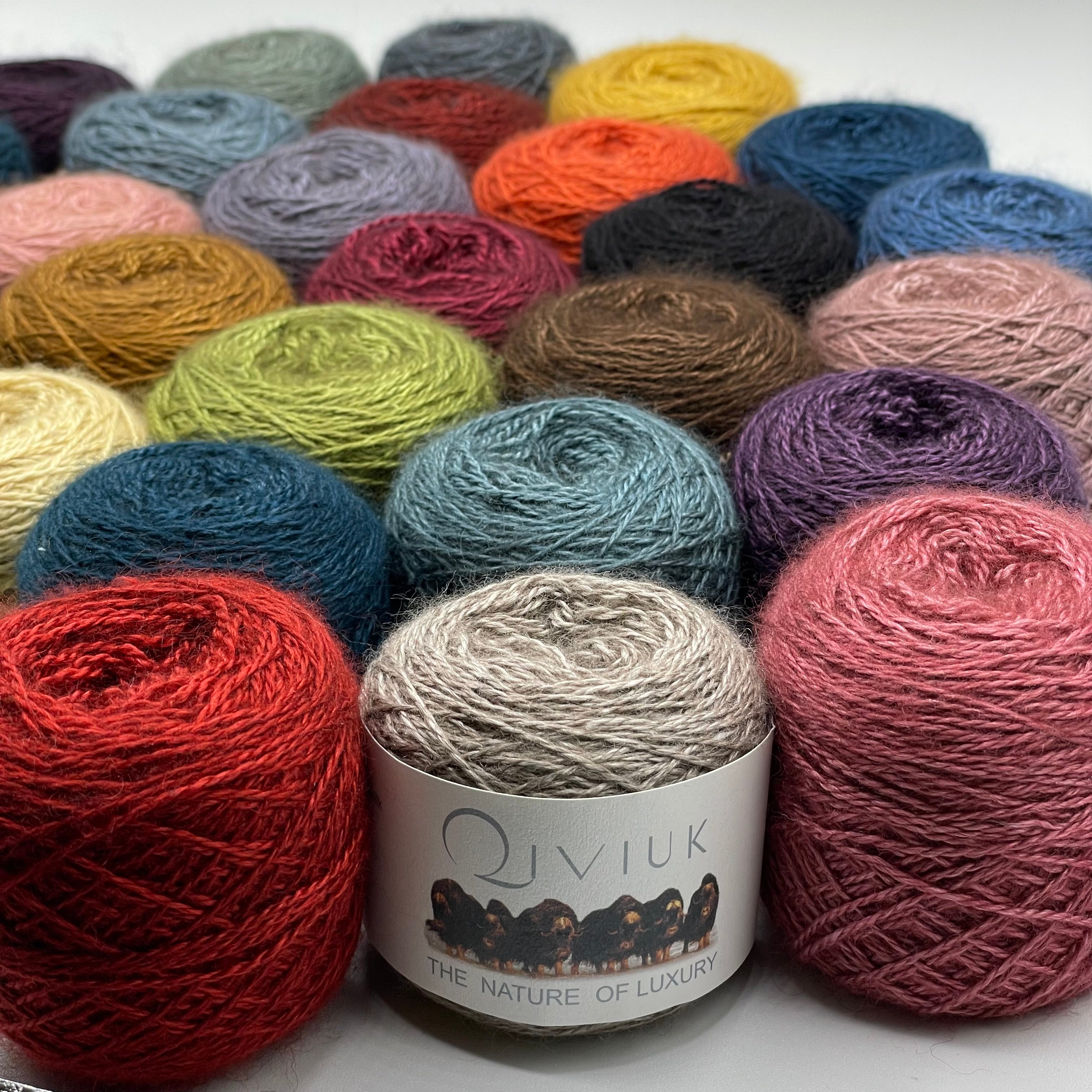 Royal Blend: Qiviut and Silk Yarn - Windy Valley Muskox product image