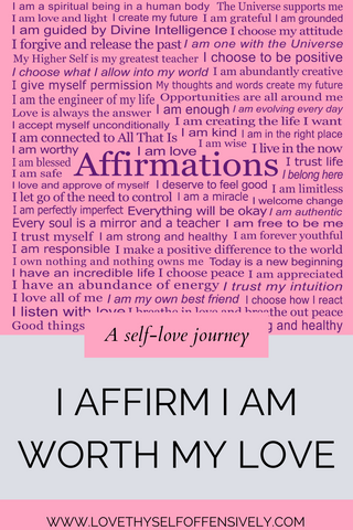 On this self-love internal healing journey affirmations are important to retrain your brain for success