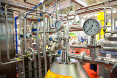 image of dairy pasteurization manfucturing plant