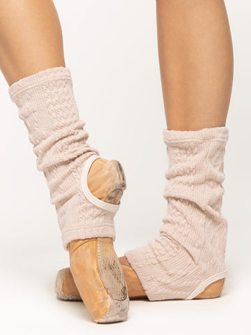 Stirrup Leg Warmers Ankle Knit Oat Kids RTW