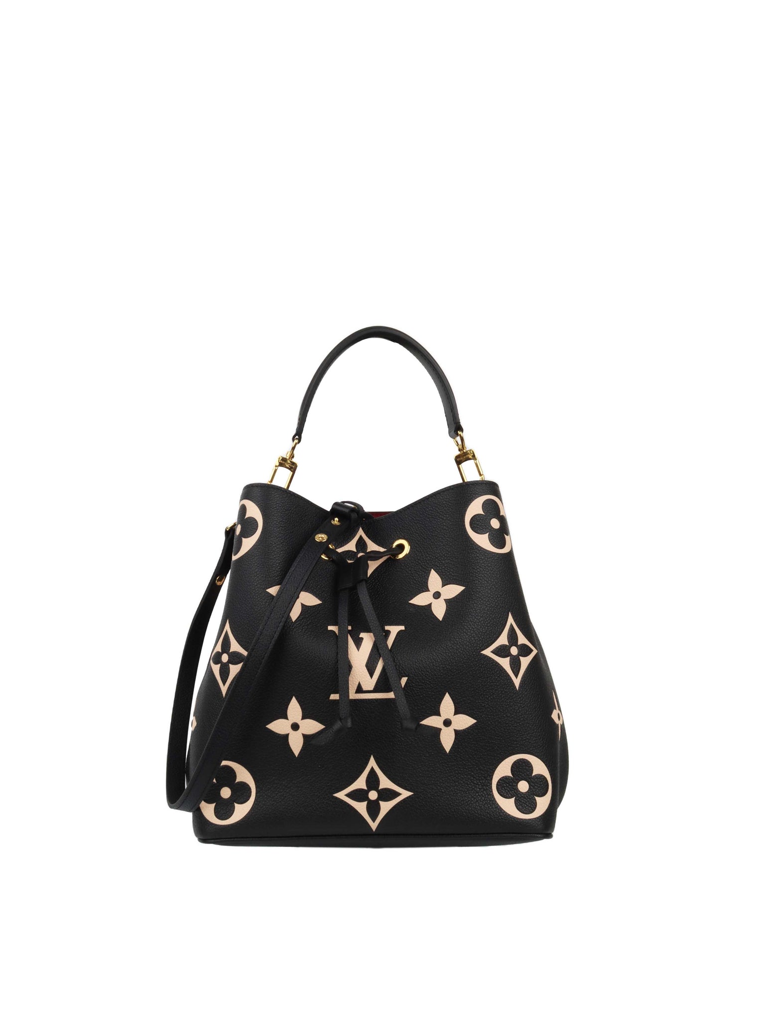 Louis Vuitton, Bags, Louis Vuitton Purse Empreinte Monogram Giant Neonoe  Mm Black Beige