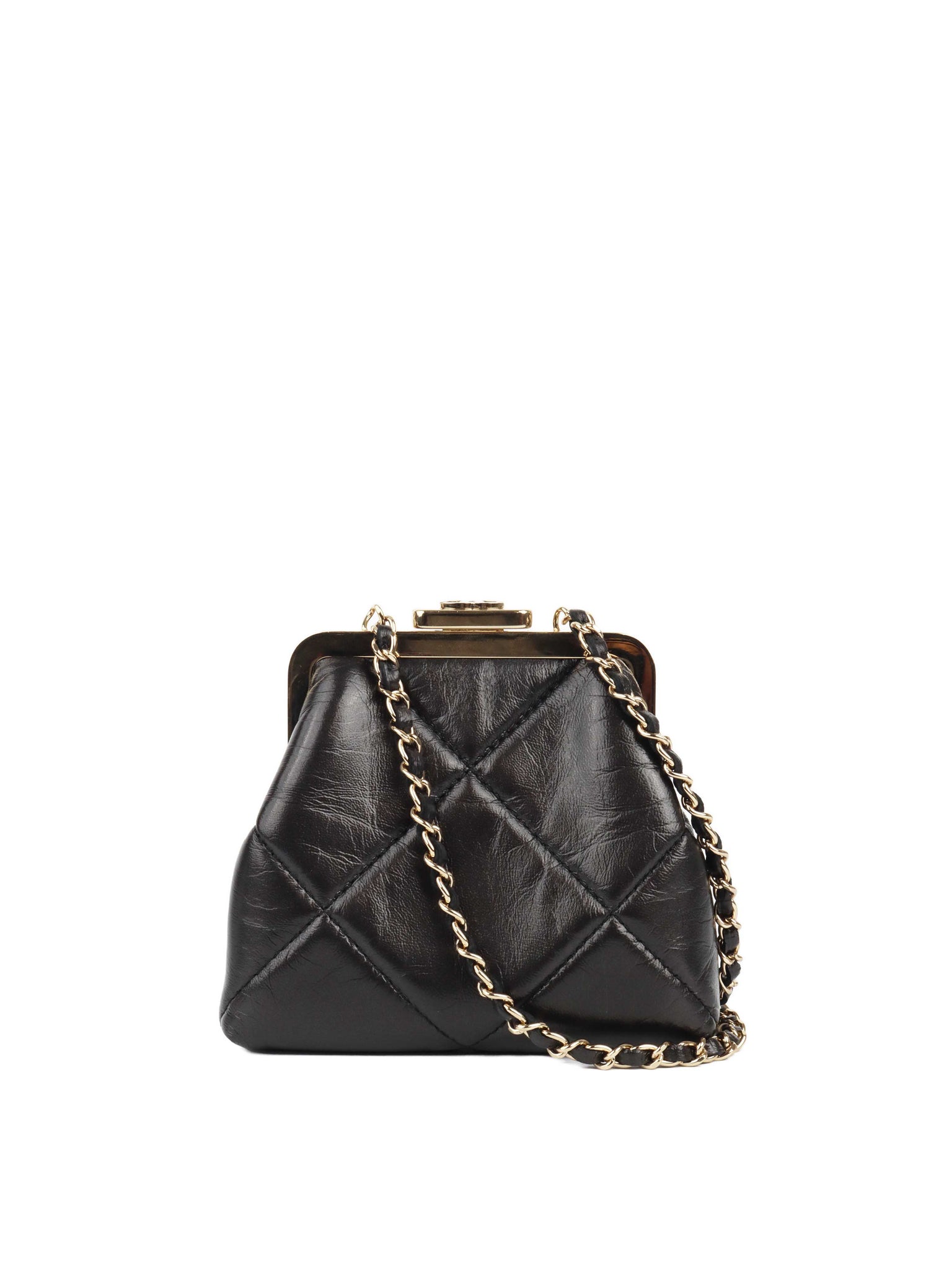 Chanel Kiss Lock Black Accordion Bag -  Denmark