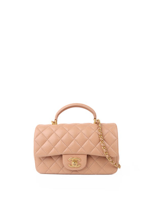 chanel beige mini flap