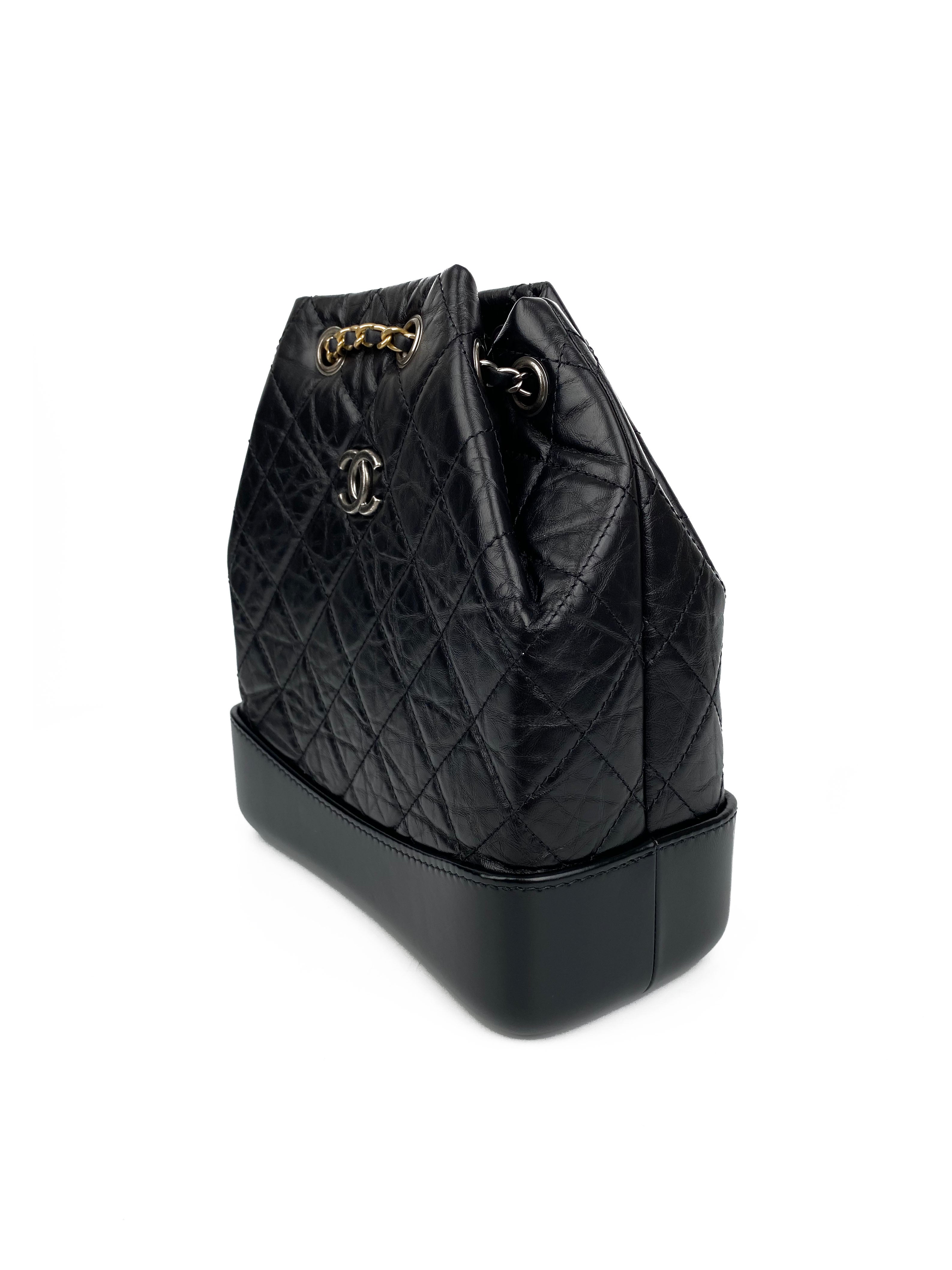 chanel backpack gabrielle black