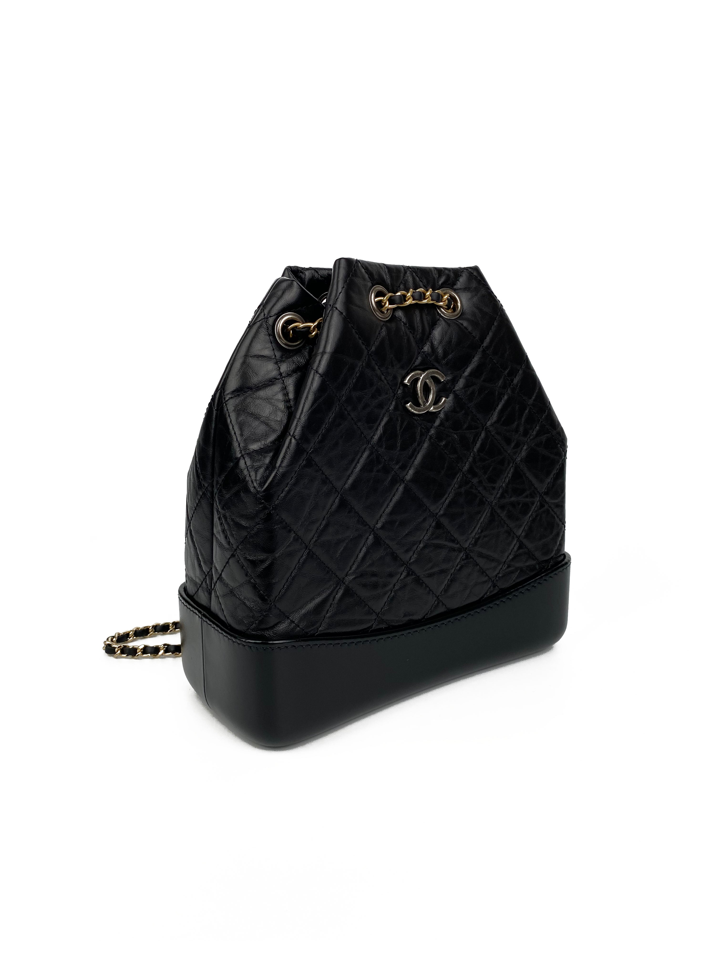 chanel gabrielle black backpack