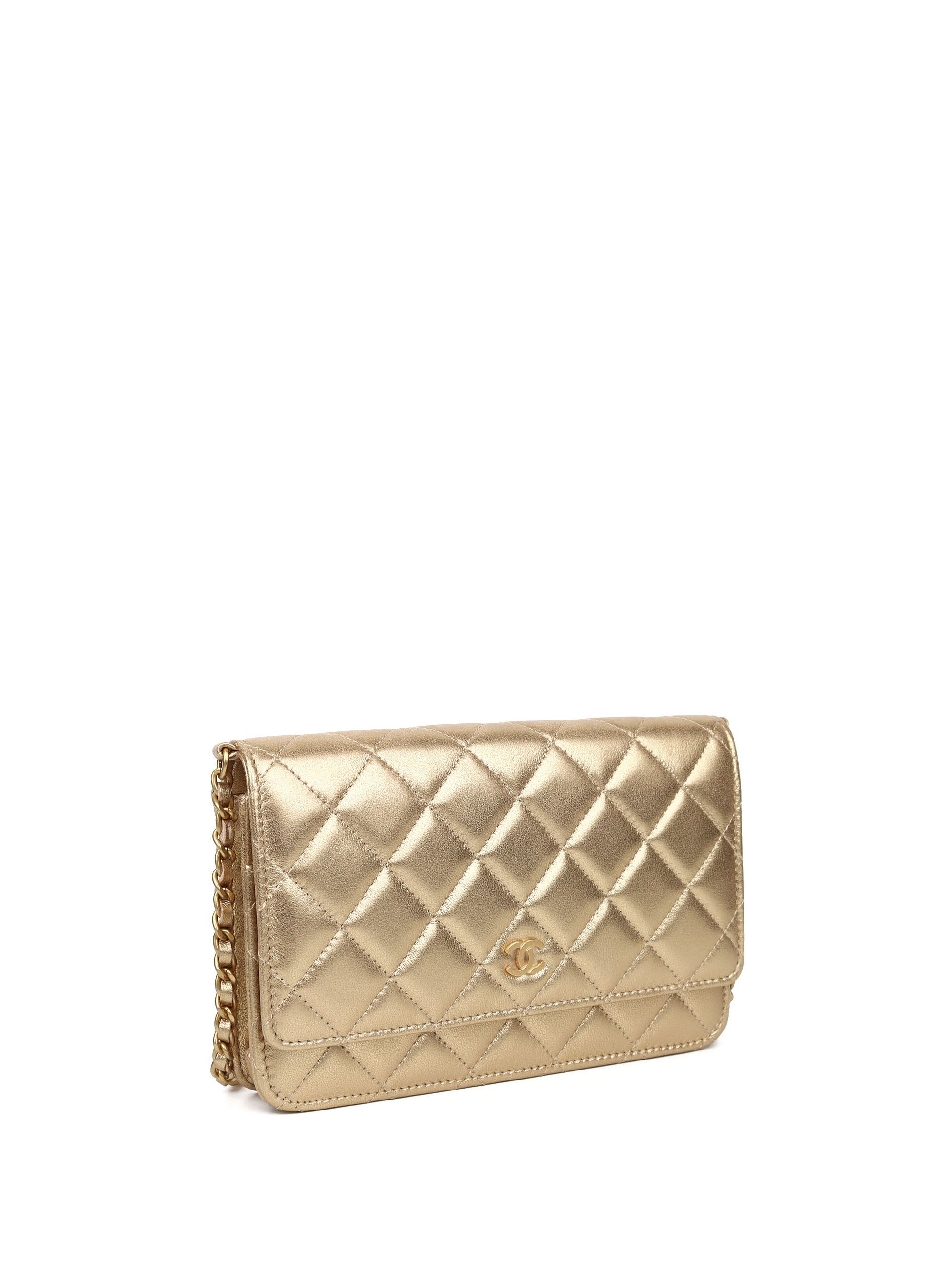 chanel wallet gold