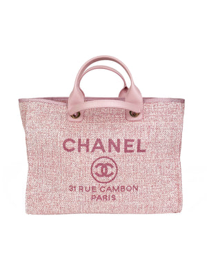 chanel deauville pink tote