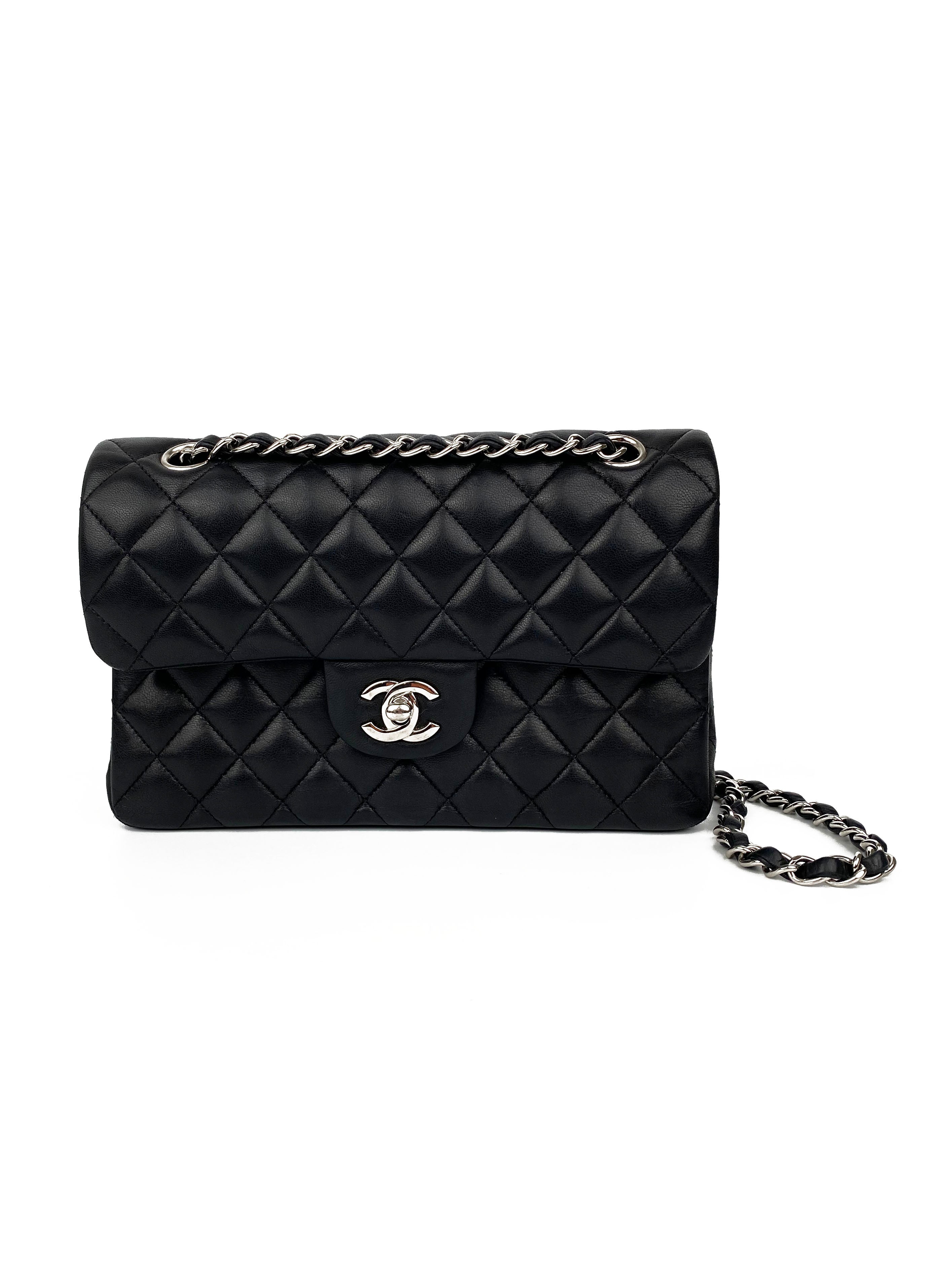 chanel small lambskin classic flap bag