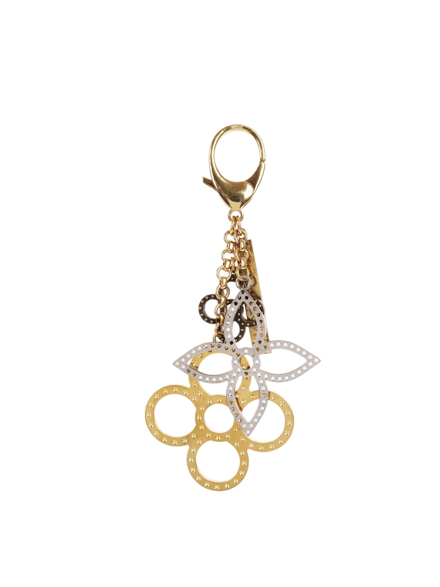 Louis Vuitton Ocean Taiga LV Circle Key Holder and Bag Charm