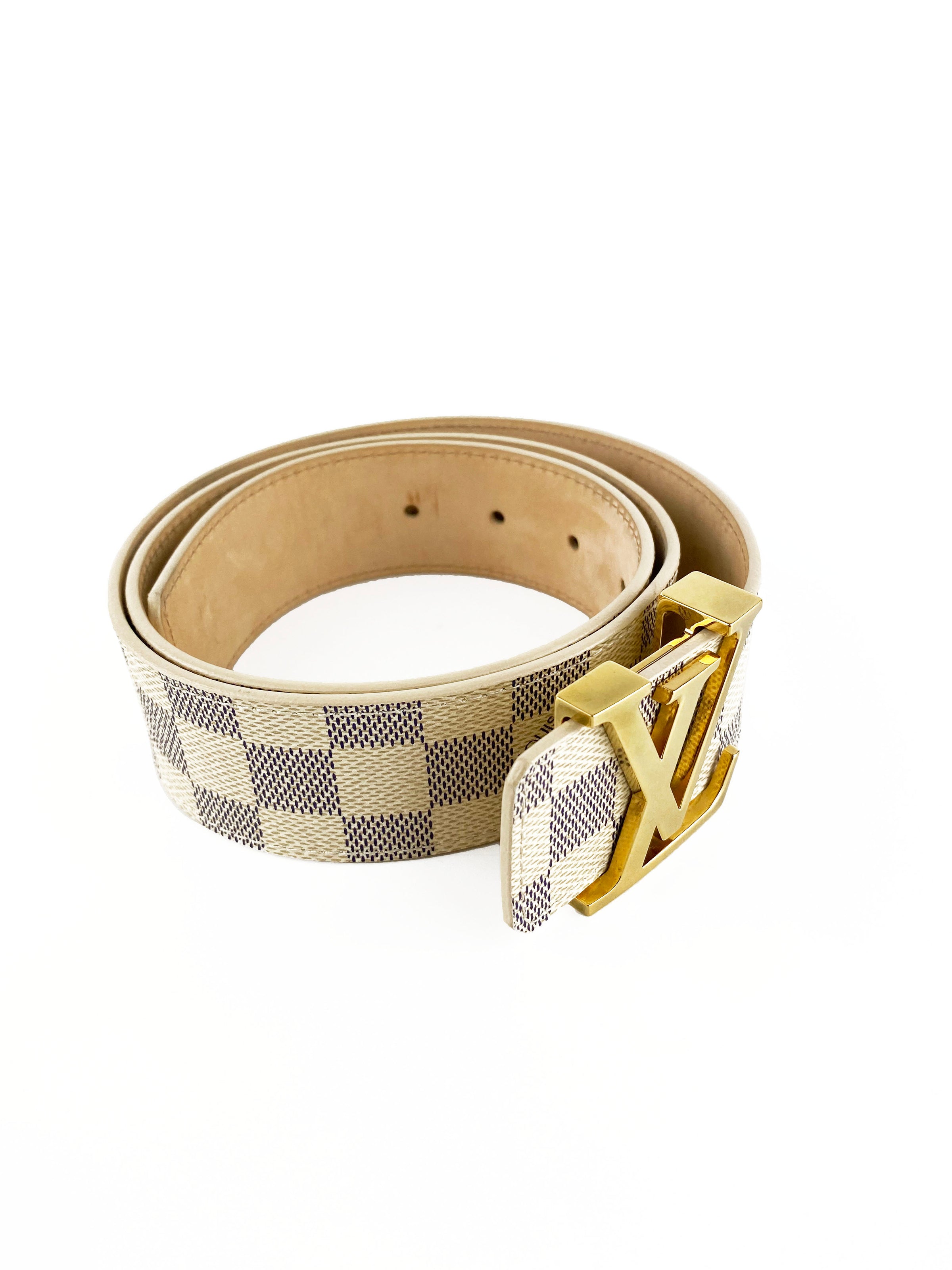 Louis Azur Damier White Belt Votre Luxe