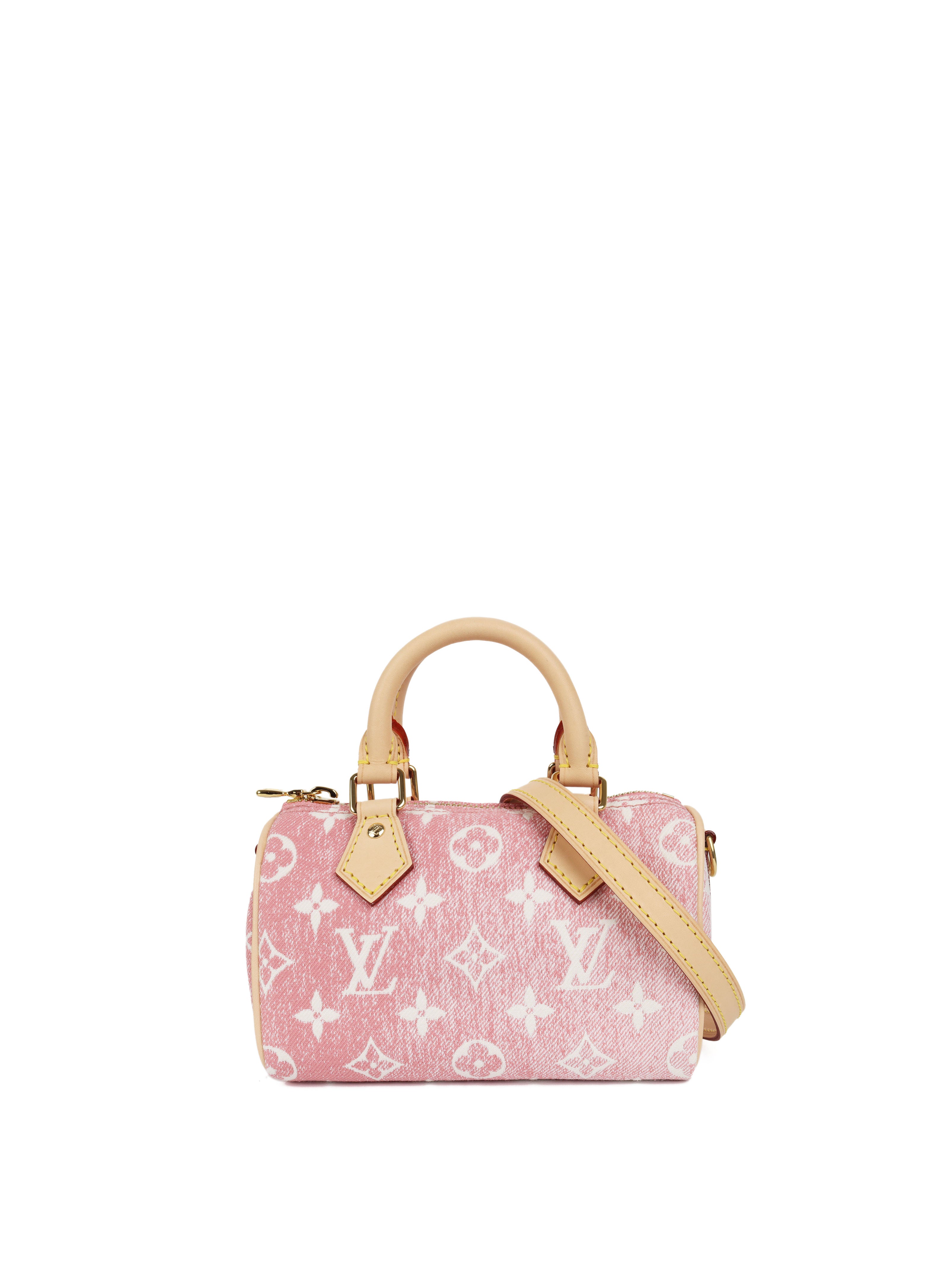 Louis Vuitton Pink Monogram Denim Jacquard Nano Speedy Gold Hardware  Available For Immediate Sale At Sotheby's