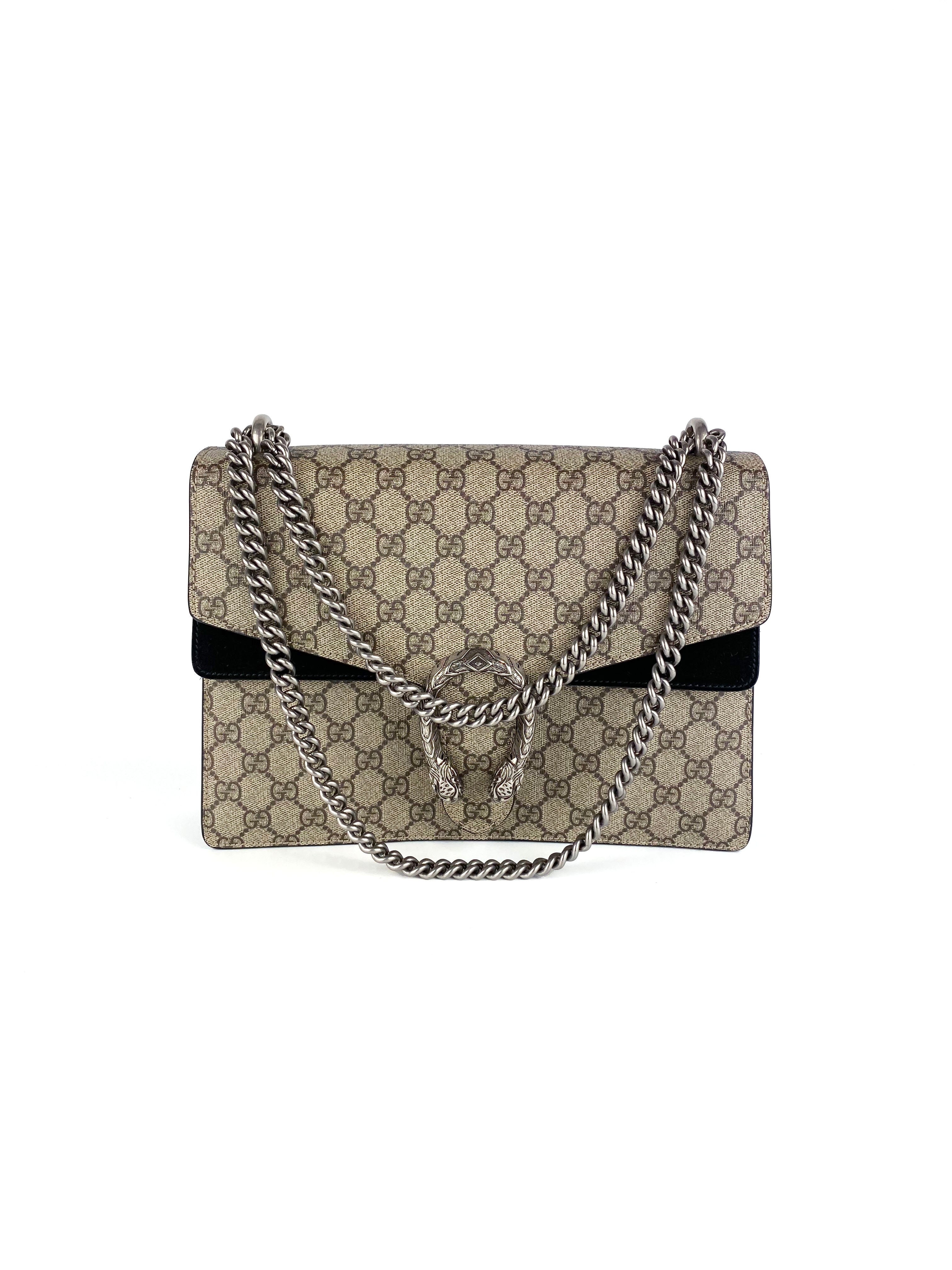 Gucci Dionysus Monogram Bag with Black Suede Trim – Votre Luxe