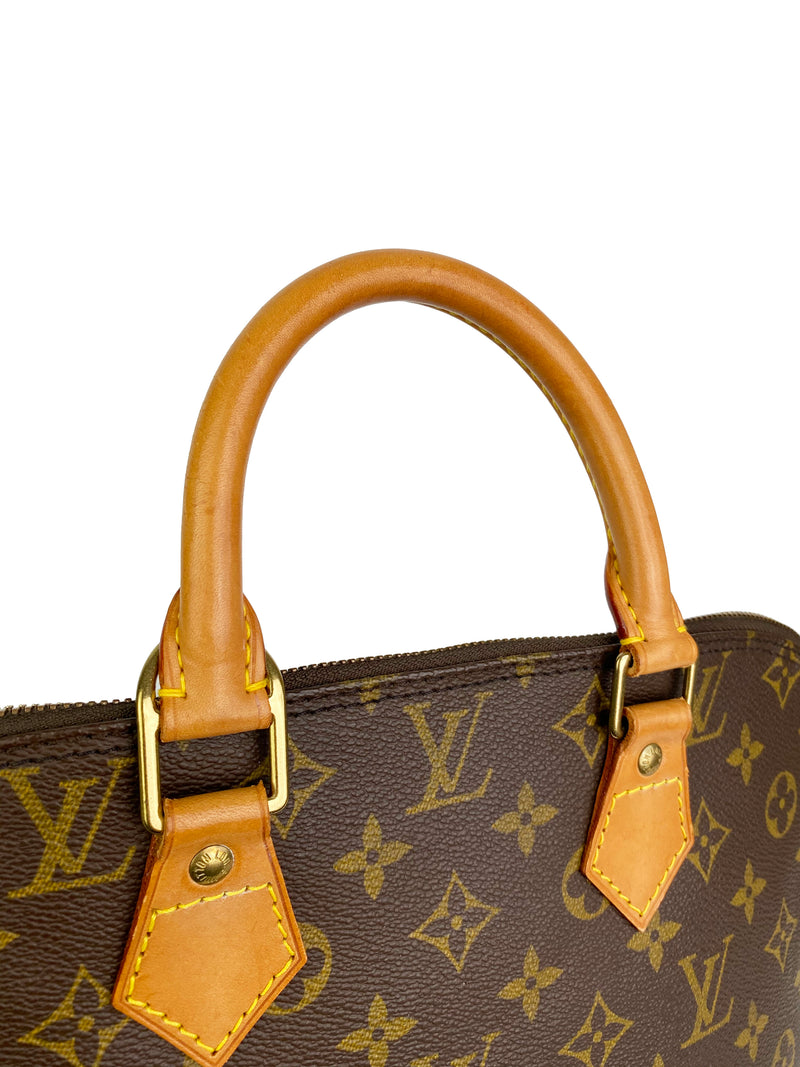Alma cloth handbag Louis Vuitton Brown in Cloth - 37435620