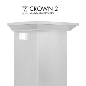ZLINE Crown Molding Profile 2 for Wall Mount Range Hood (CM2-KB/KL2/KL3).