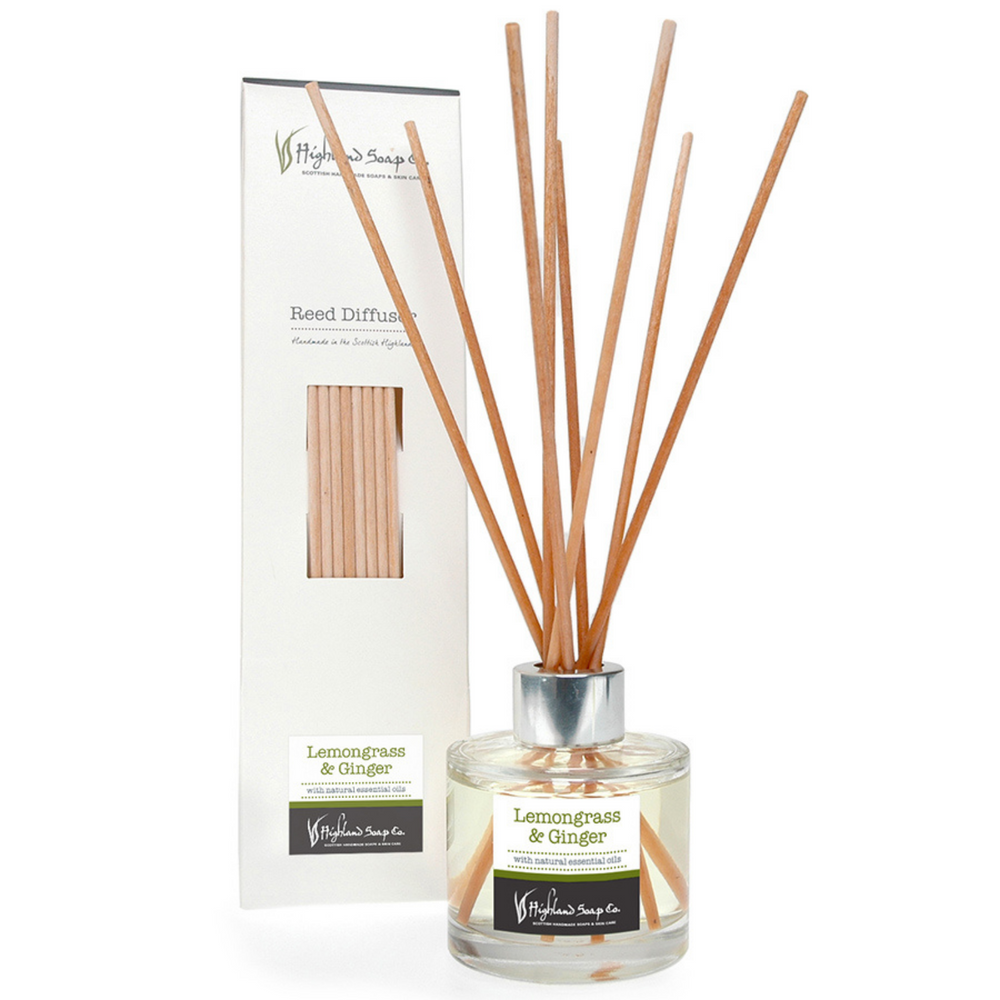 Lemongrass And Ginger Reed Diffuser The Highland Soap Company 8834