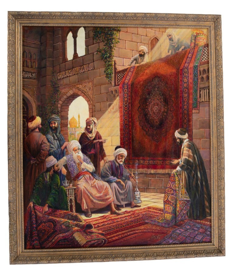 Bazaar Oil On Canvas Painting