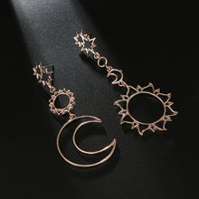 Load image into Gallery viewer, Bohemian Rose Moon Statement  Earrings
