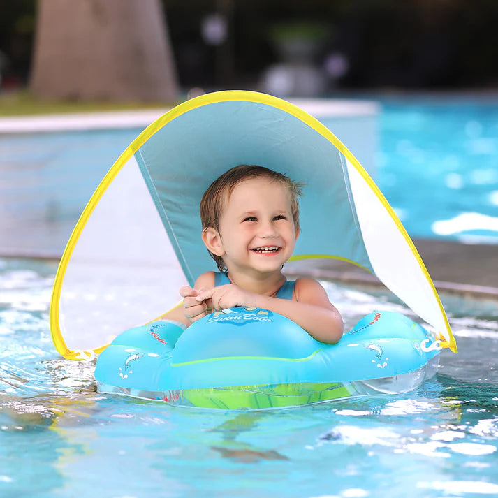 Bouee Bebe avec Pare Soleil Amovible, Woukksy Siege Bouee Piscine Enfant  Rose de 3 Mois à 2 Ans, Bouée Bébé avec Une Balle d'Équilibre pour Éviter  Le Renversement(L) : : Jeux et