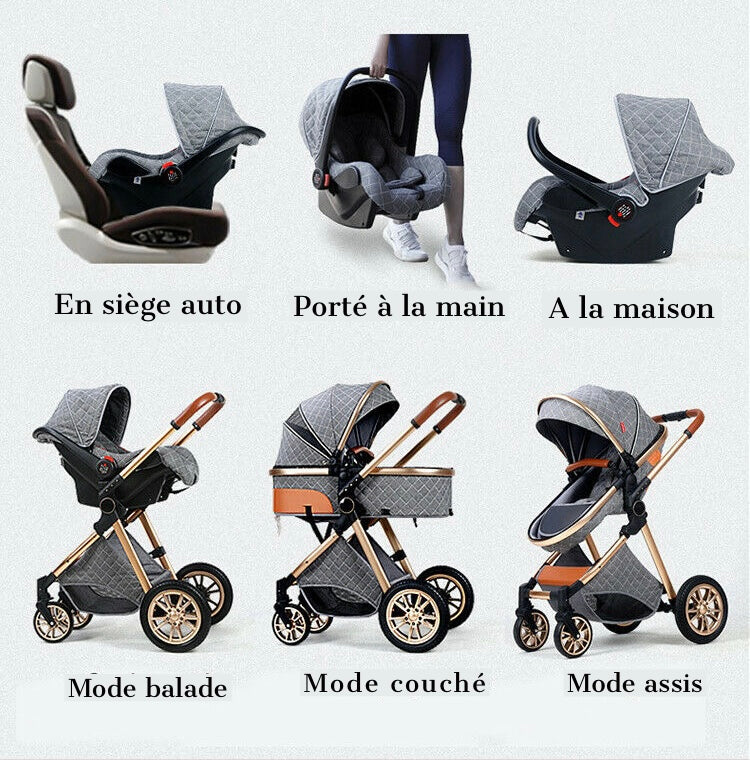 Vite ! Découvrez notre offre poussette Poussette Trio 3 en 1 B&W pas cher  sur Cdiscount. Livraison rapide et Ec…