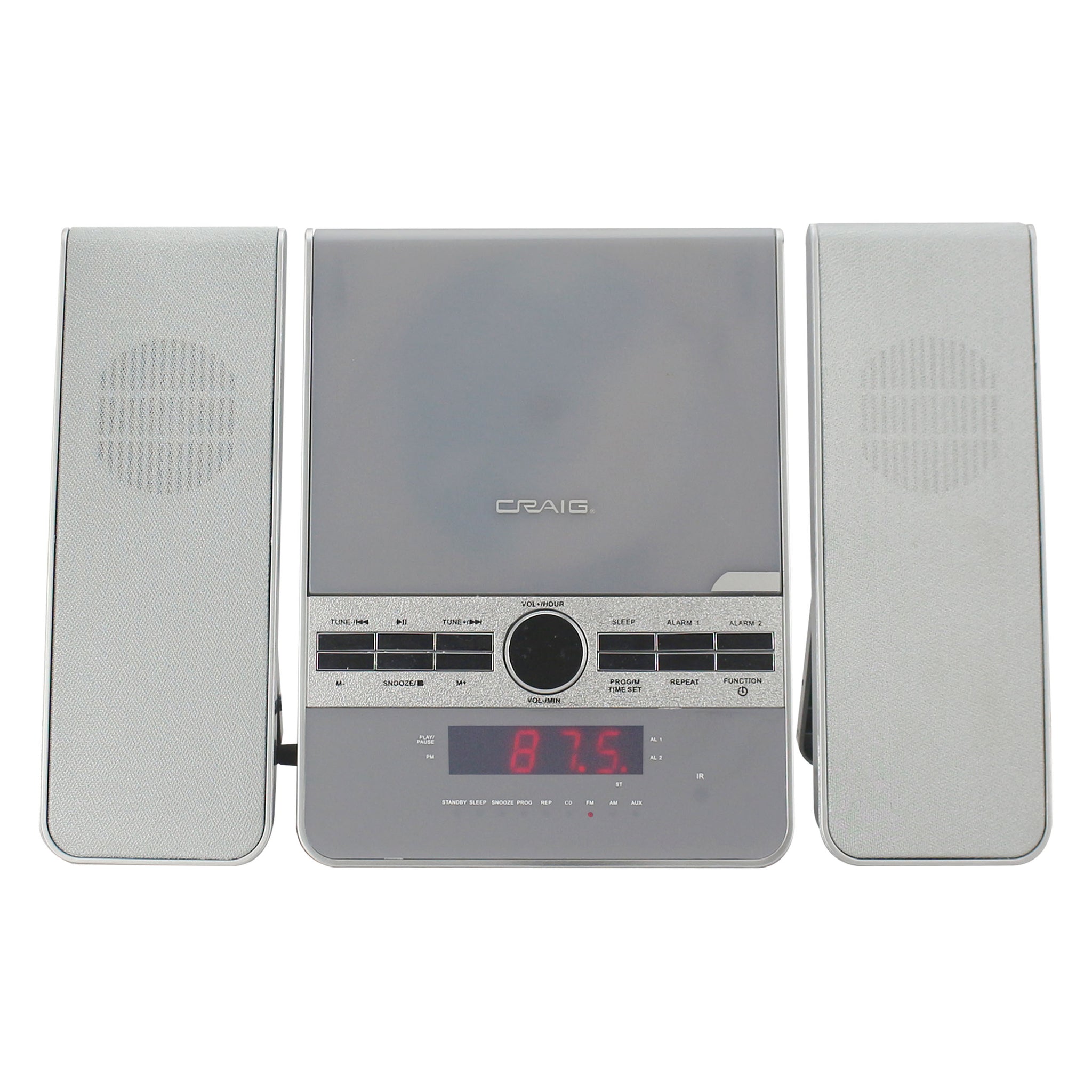 Craig CM427BT-SL 3-Piece CD Shelf System with AM/FM, Bluetooth and Rem –  Electronics