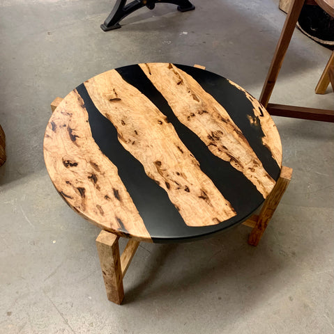 Walnut Dining Table with Black Epoxy – Jay Edward Woodworking