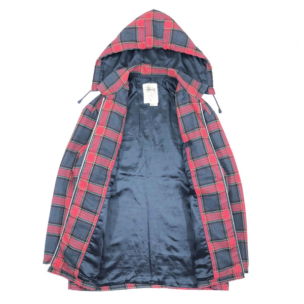 1980'S OLD STUSSY OUTER GEAR PLAID HOODED JACKET – Linco