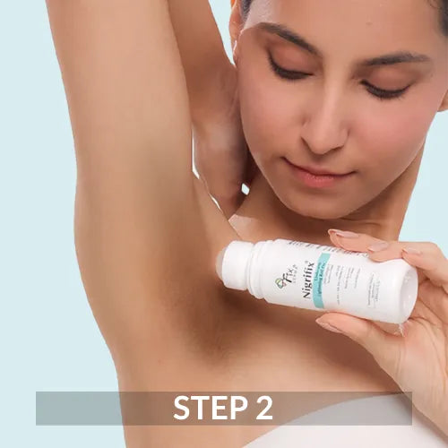 Apply 4 to 6 swipes on each underarm