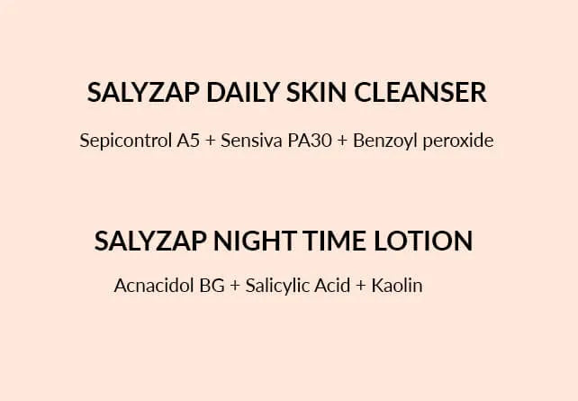 Salyzap Anti Acne Kit Ingredient