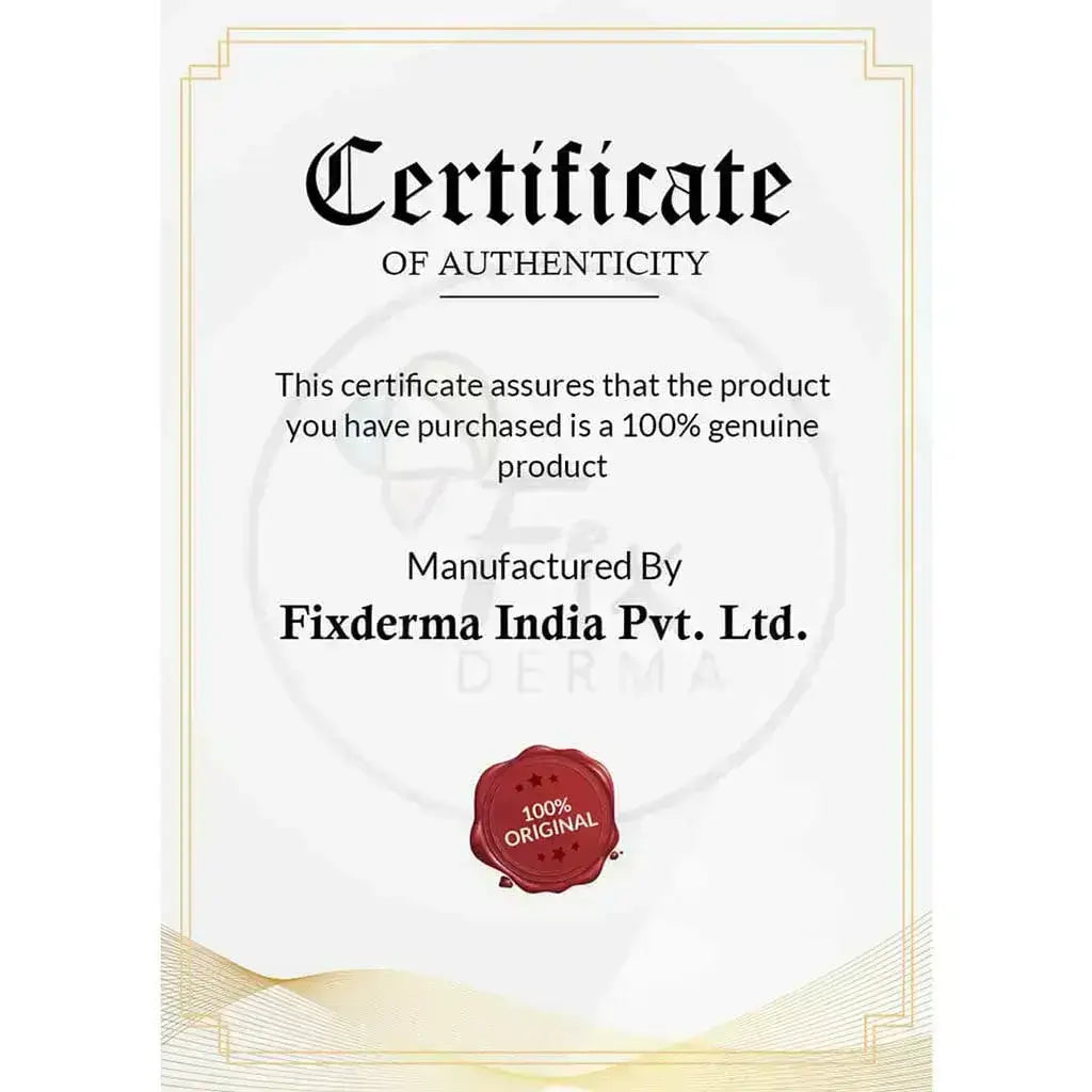 fixderma Certificates