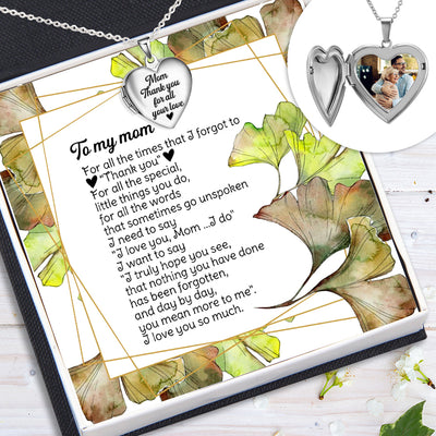 Heart Locket Necklace - Family - To My Mom - I Love You So Much - Cagnzm19003