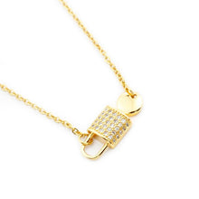 Load image into Gallery viewer, Lock &amp; Key Charm Necklace - One Of One Jewelry