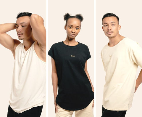 Genesis Core Essentials - Core Tank, Cap Sleeve, Oversized Raw Neck Tee