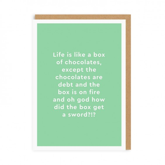 Life Is Like A Box Of Chocolates Funny Card Penny Black