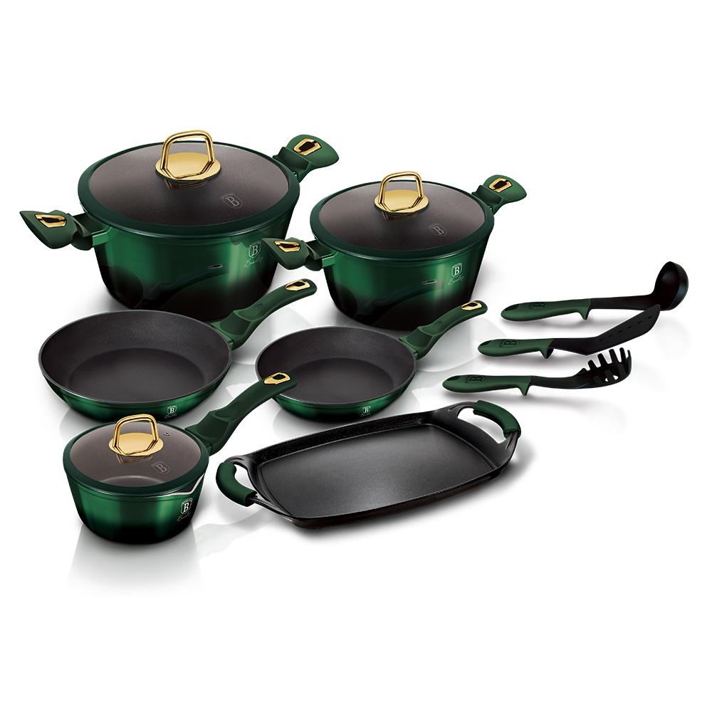 12 Piece Kitchen  Cookware Set  Emerald  Collection 