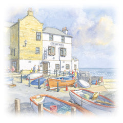 Robin Hood's Bay greetings card – Northern Views by Barry Claughton