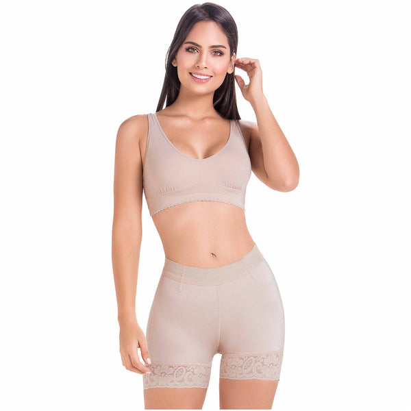 Fajas MariaE FC304 Colombianas Mid-Thigh Strapless Butt Lift