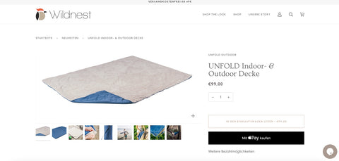 UNFOLD Outdoor Decke bei Wildnest 