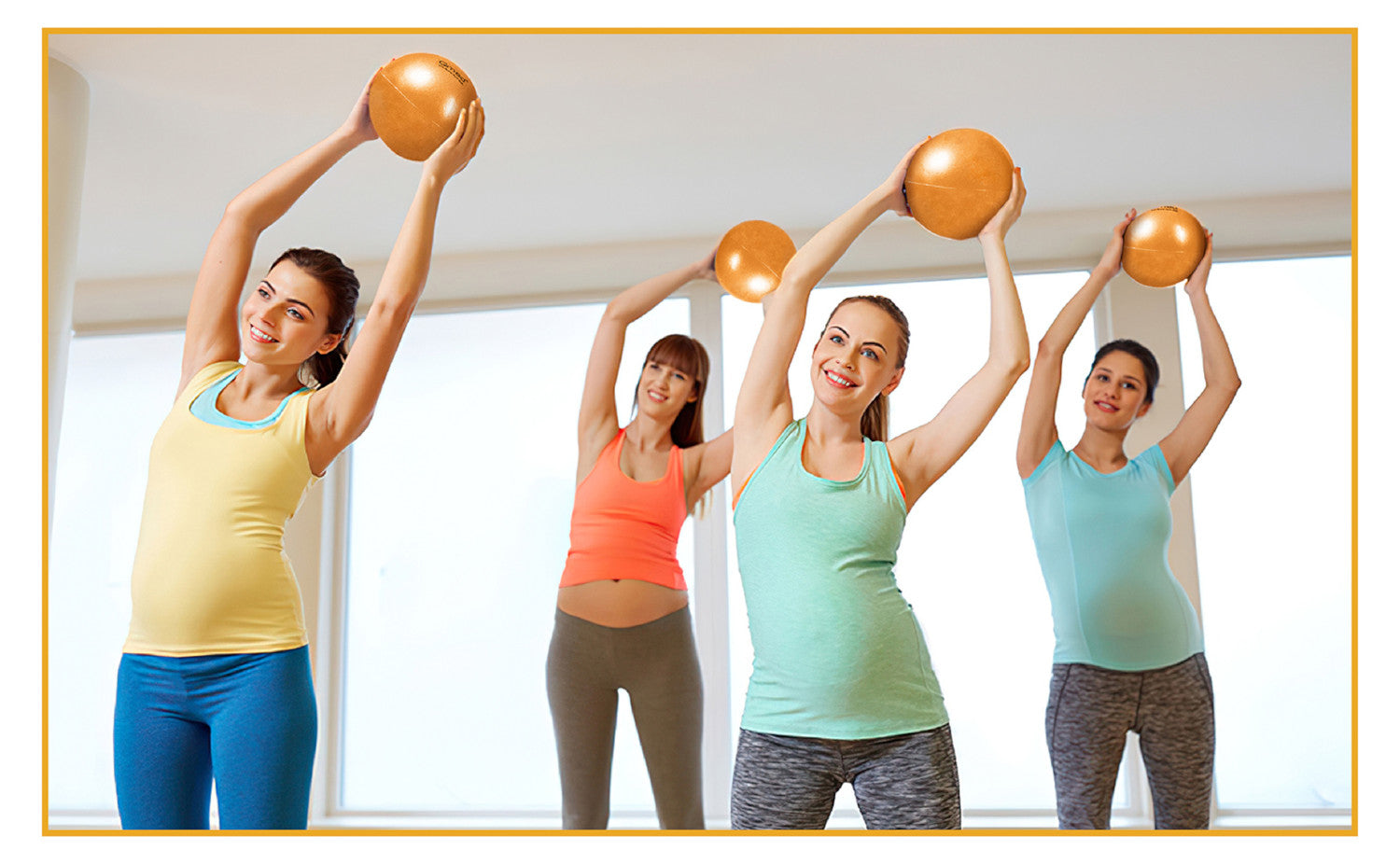 Pilates - un sport idéal pendant la grossesse avec pilates swiss ball
