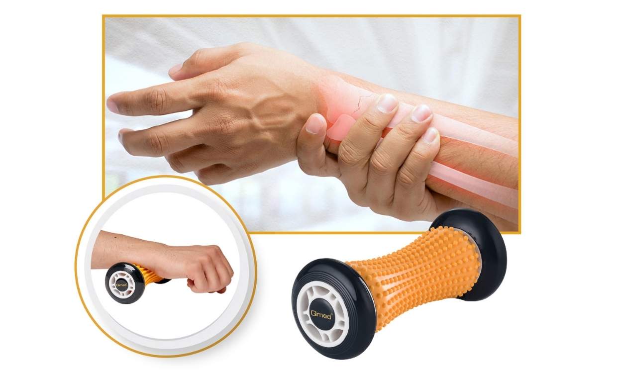 Relâchement des muscles de l'avant bras sur notre massage roller