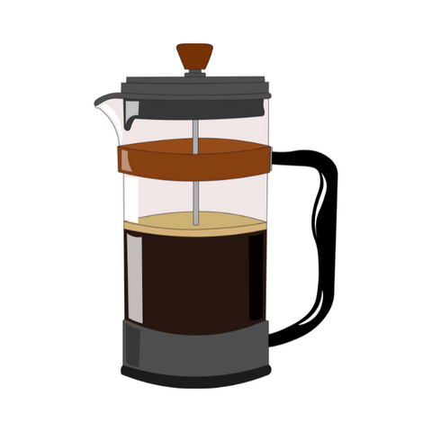 stock photo of animated french press