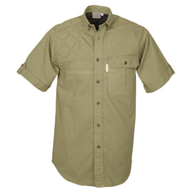 Tag Safari Men's Khaki Size Medium Short Sleeve Shooter Shirt